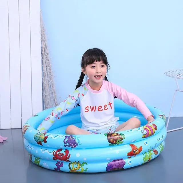 AP28 1 Set Baby Infant Inflatable Swimming Pool Kid Round Safety Swim Pool for Toddlers 2