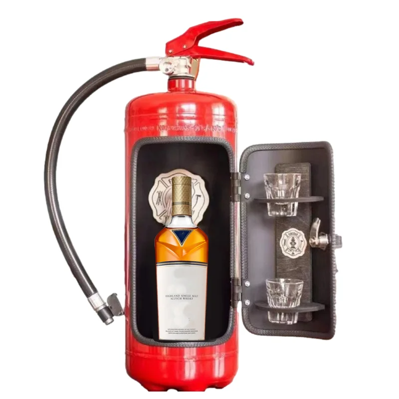 

Whiskey Storage Box Durable Small Bar Cabinets With Fire Extinguisher Shape Wine Cooler Christmas Gifts Kitchen Accessories