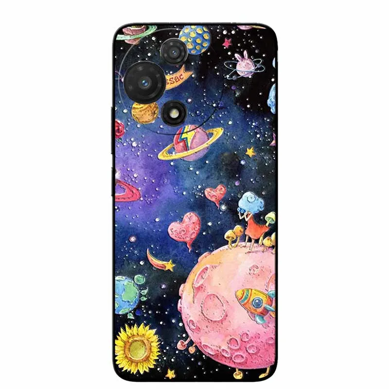 3D Cartoon Embossed Retro Silicone Case with Anime Bumper