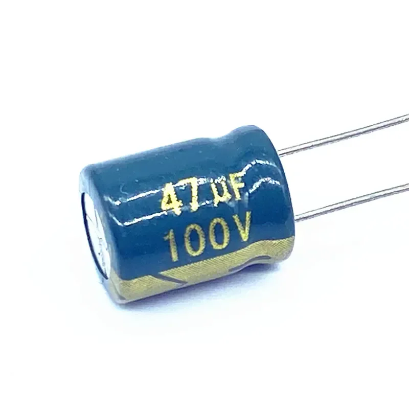 

100pcs/lot high frequency low impedance 100v 47UF aluminum electrolytic capacitor size 8*12 47UF 20%