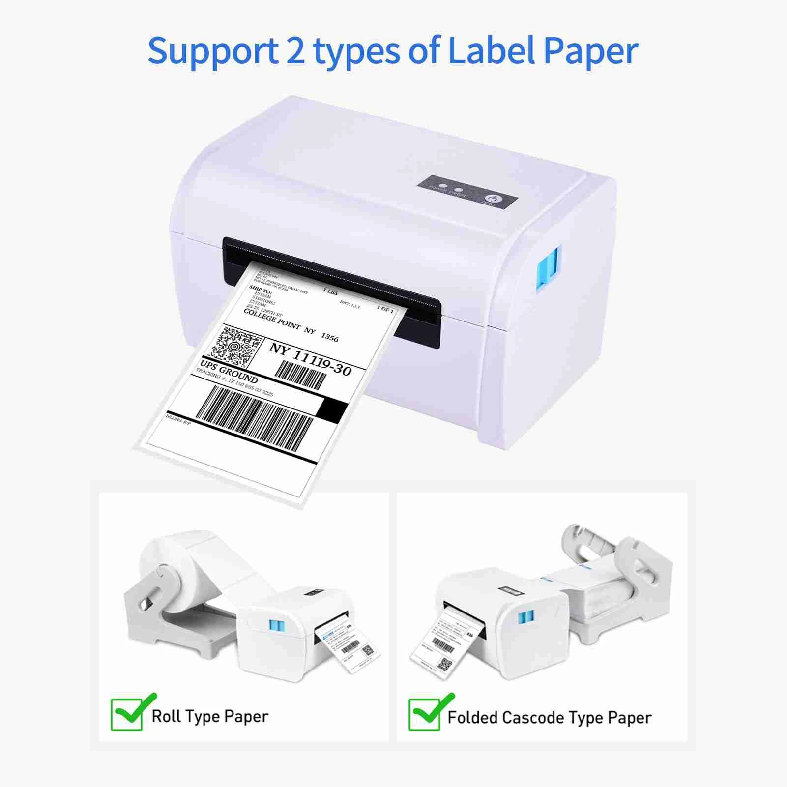 【Flash】Shipping Label Printer Clear Printing 160mm/s Speed Printing Label Printer for Warehouse Store Warehouse Label Printer