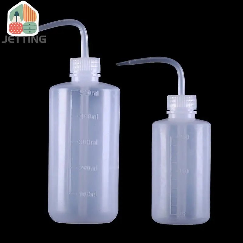 250/500ml Plastic Safety Wash Clean Bottle Lab Non-Spray Squeeze Bottle LDPE Squirt Tattoo With Narrow Mouth Scale