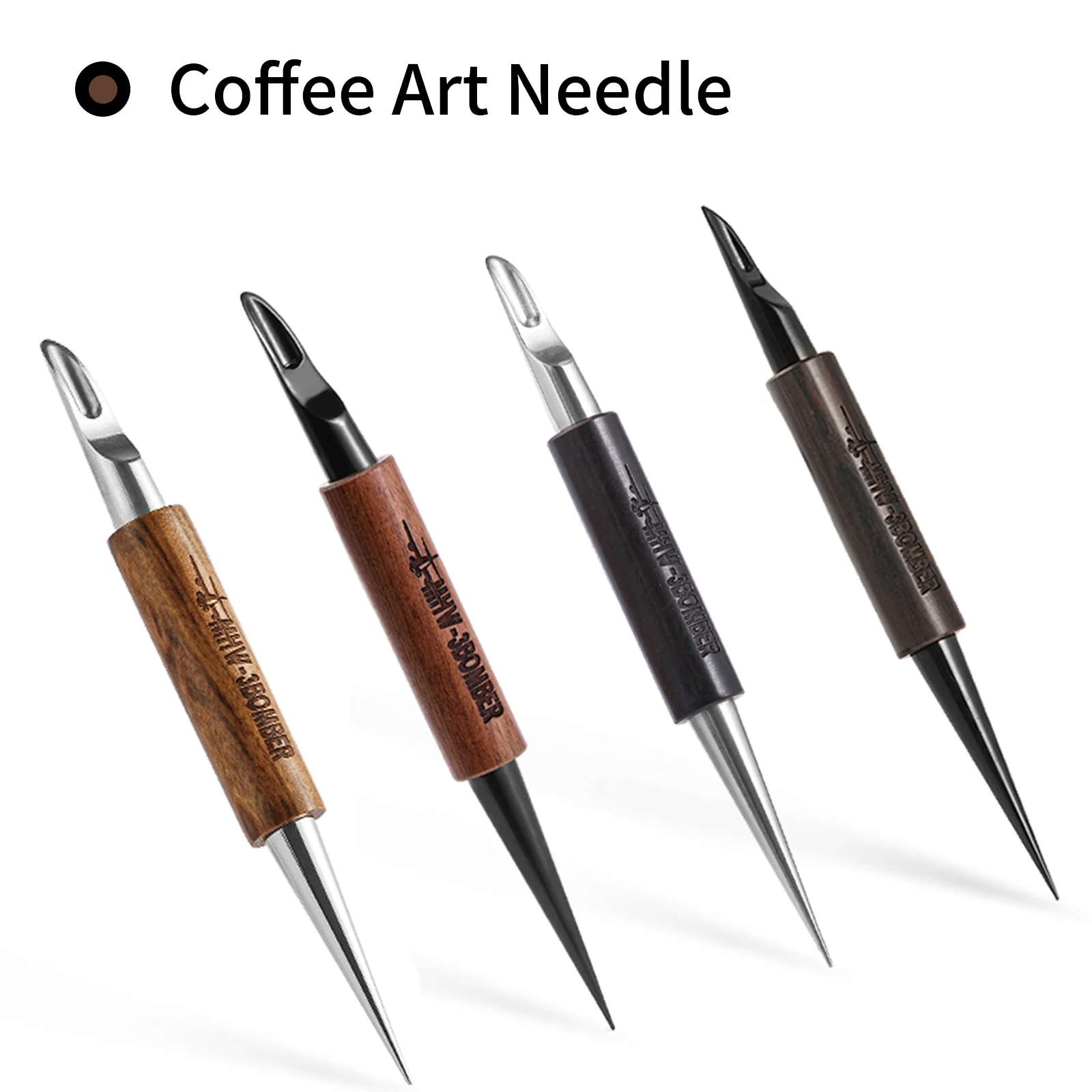 MHW-3BOMBER Coffee Art Pen for Latte Vintage Espresso Art Needles Home Barista Tool Chic Cappuccino Decoration Accessories 4pcs