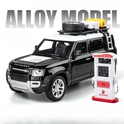 Land Rover Defender Diecast Metal SUV Toy with Removable Tools (Black)