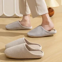 Unisex Home Slippers Soft Fur Slippers Warm Indoor Flat Slides Nonslip Couples Shoes Bedroom Light Slience Flats Autumn&Spring - Image 4