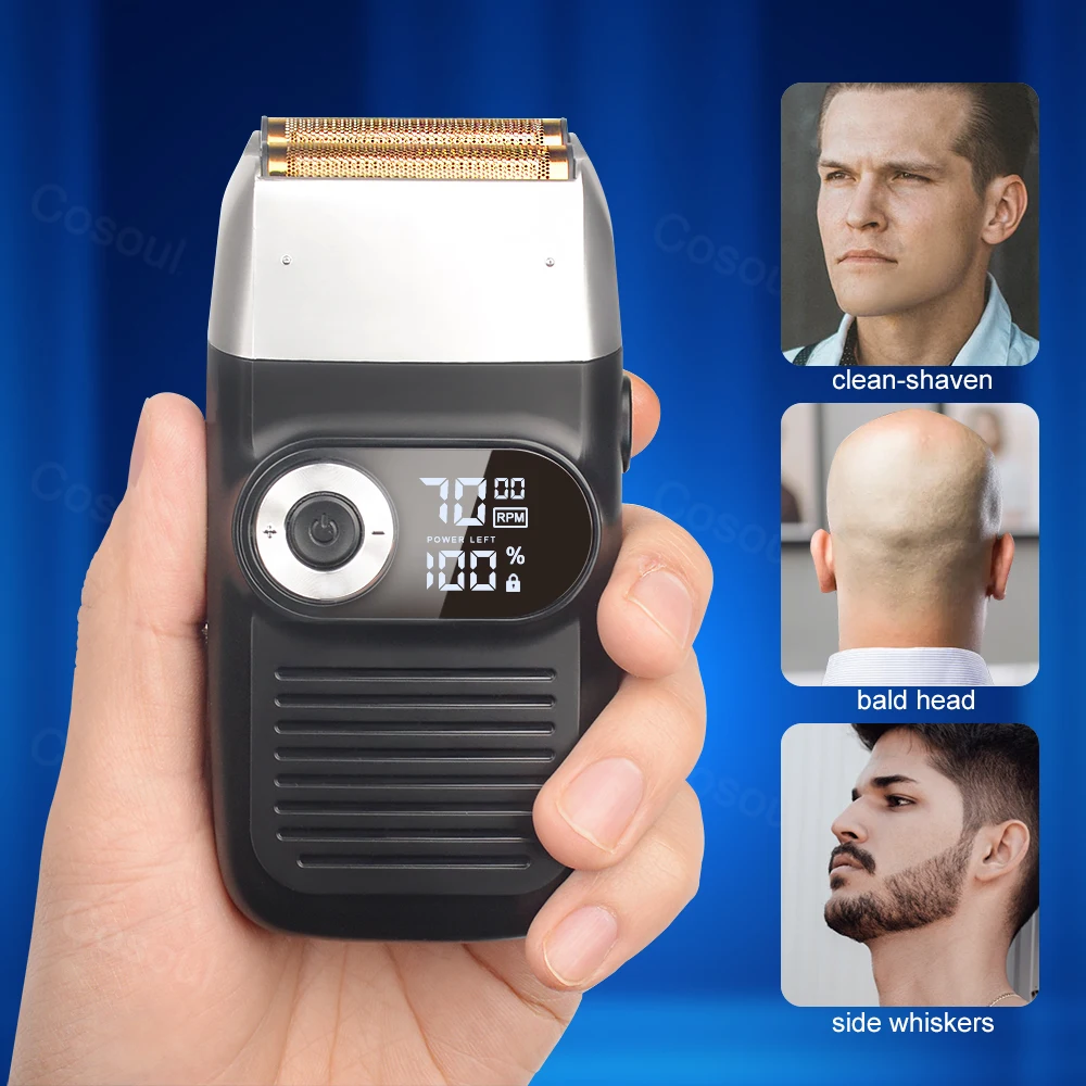 Mini Afeitadora de Barba Maquina de Afeitar Eléctrica Recargable para  Hombres US 