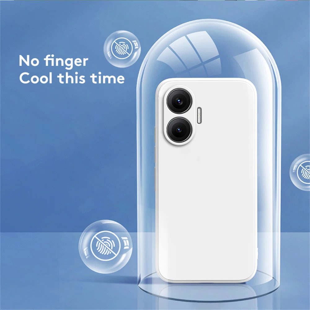 Premium Silicone Soft Back Cover with Camera Protection - Classic Liquid Design Phone Case