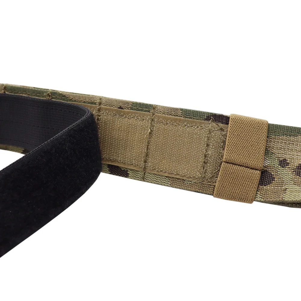 VULPO 2 Inch Tactical Ronin Style Belt Two Layer Quick Release Metal Buckle Belt Molle Waist Belt Hunting Airsoft Combat Belt