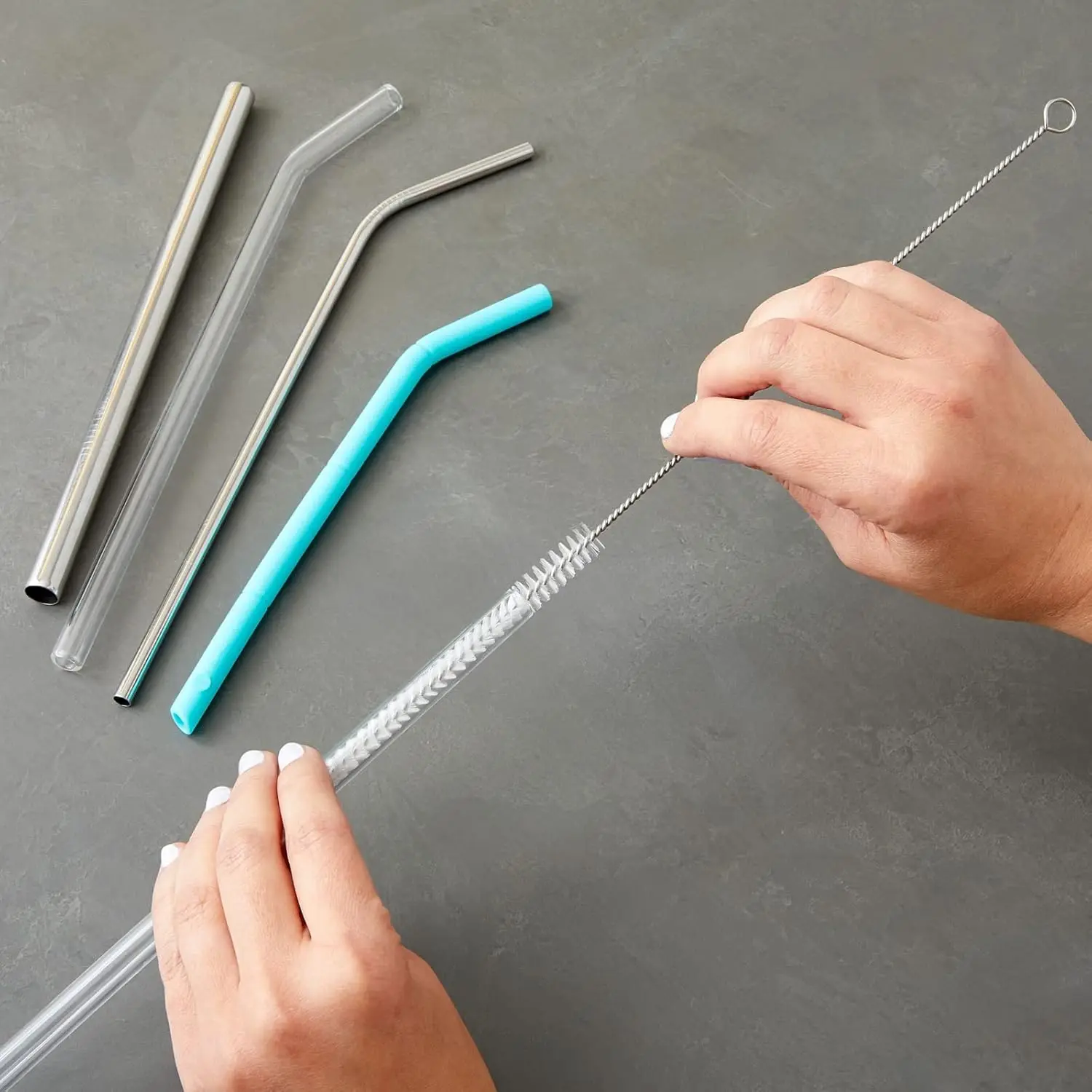 Fine Tube Cleaning Brushes Tools 10pcs set Pipette Tank Pipe Brush Bottle Suction Tube Glass Cleaner
