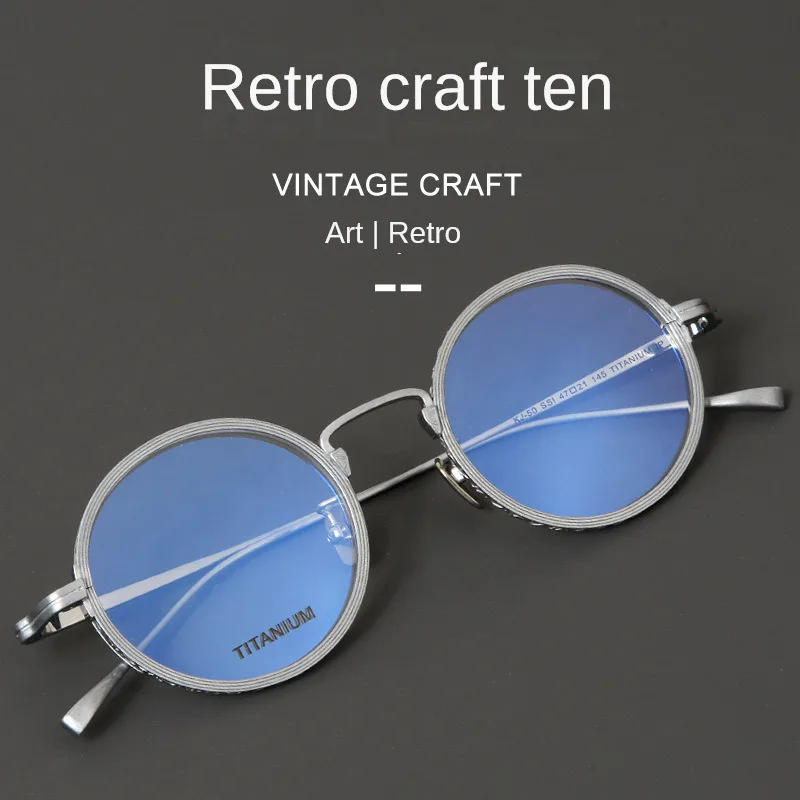 

Japanese Retro Handmade Ultra-Light Titanium Myopia Glasses Frame Men Women Large Face Full-Rim Flat Spectacle Eyeglasses Frames