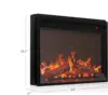 Electric fireplace insert, recessed fireplace heater with remote control, indoor fireplace heater with adjustable brightness 6