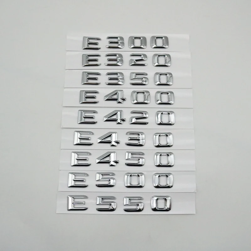 트렁크 후면 엠블럼 배지 크롬 글자, W124 W211 E-CLASS E63 E200 E220 E240 E250 E280 E420 E430 E450 E550
