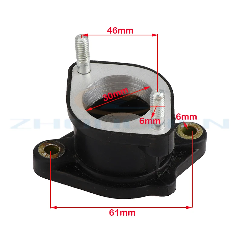 Motorcycle Carburetor Motocross Carburetor Adapter Air Inlet Rubber Mounting Manifold Adapter For Honda 125ccCG125 GY156FMI 157FMI CG 125 ZJ125 ZJ 125