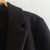 UNIZERA 2023 Autumn/Winter New Women's Wear New Fashionable Style Mid length Polo Collar Long Sleeve Open Front Coat Coat 4