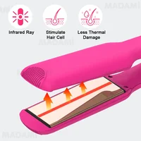 Infrared Hair Straightener Curler Titanium Plate Fast Heating Flat Iron 230℃ / 450°F Professional Salon Styling Tool 110V-240V 2