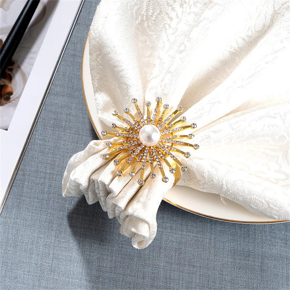 

12 шт., новинка, пряжка для салфеток в европейском стиле, украшение из искусственной ткани, для свадьбы, для ресторана, тканевое кольцо, для изготовления пятен