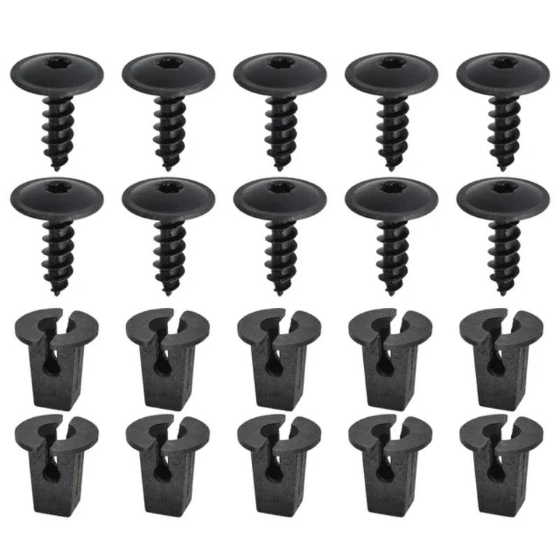 20pcs N90974701 Engine Cover Undertray Splashguard Wheel Arch Torx Screw Retainer Fastener Clips Bolt Universal For VW Audi Seat 3