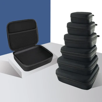 Scatola portaoggetti rigida in EVA multi-dimensione Borsa da viaggio con cerniera Borsa per attrezzi da esterno antiurto per custodia per auricolari Accessori Borse per trucco 1