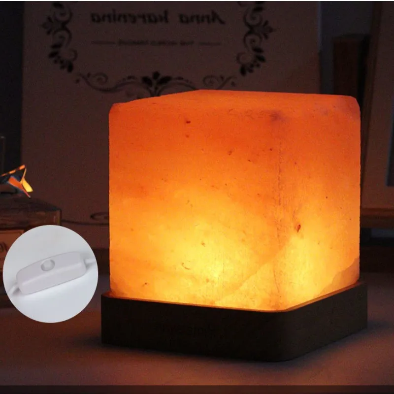 

Natural Himalayan Lamp Air Purifier Crystal Salt Led Light Color Changing Warm USB Rock Lamp Bedroom Bedside Christmas Decor