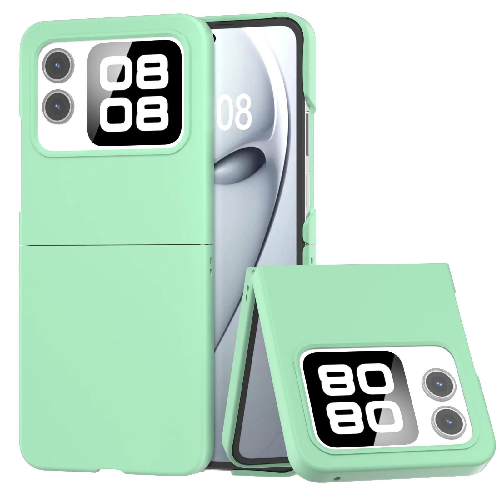 Ultra-Thin Soft Touch Silicone Case for Foldable Phones - Super Slim Protective Cover with Anti-Fouling Hard PC Back