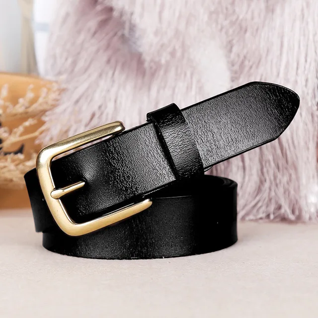 Women's Belt Lady Fashion Classic Brand Design Genuine Leather Belt Woman Luxury Oil Wax Cow Leather Belt Female western belts for women Belts