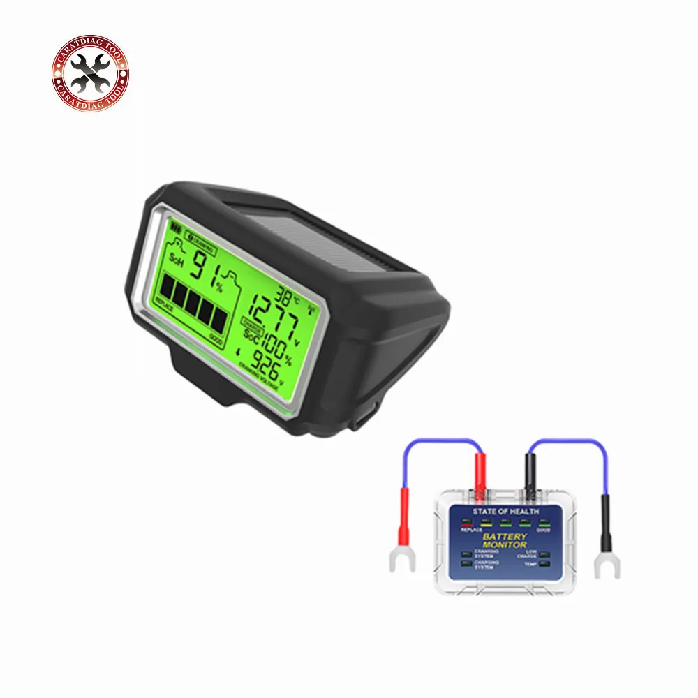 12V QUICKLYNKS Car Battery Tester Monitor Head Up LED Display Battery BM5-D Health Charging Tester Tool for Cars/Trucks/ Motors