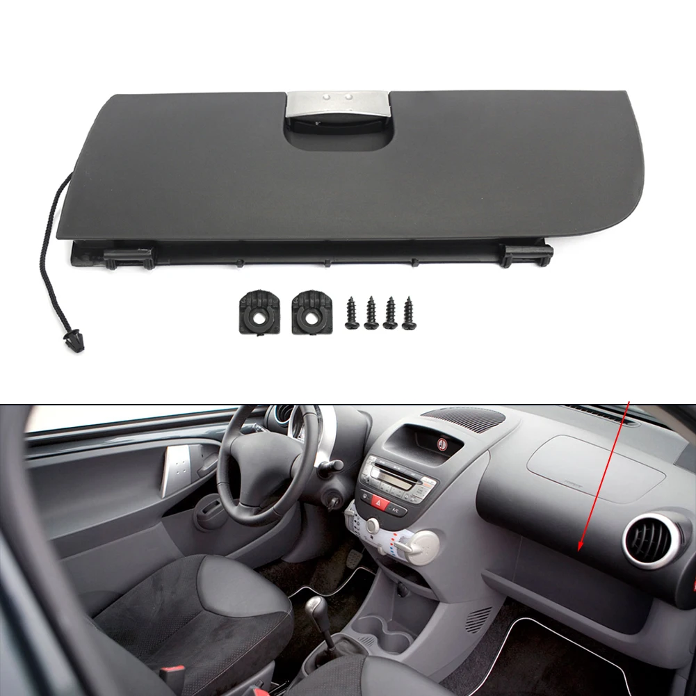 Toyota AYGO 용 블랙 글러브 박스 뚜껑 커버 Peugeot107 용 CitroenC1 2005-2015 PZ416-9340300 자동차 글러브 박스 커버