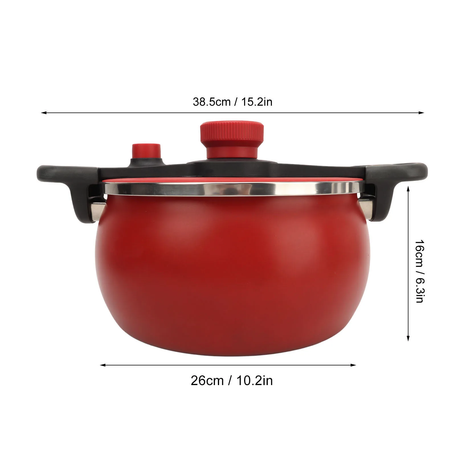 Pressure Soup Stew Pot Binaural Clip Heat Resistant Multifunctional Pressure Cooking Pot Visual Lid for Home