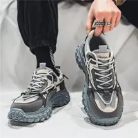 New 2025 Men's Spring Autumn Work Shoes Sports Wear-Resistant Thick Bottom Tire Labor Protection Casual Low Cut Fashionable D...