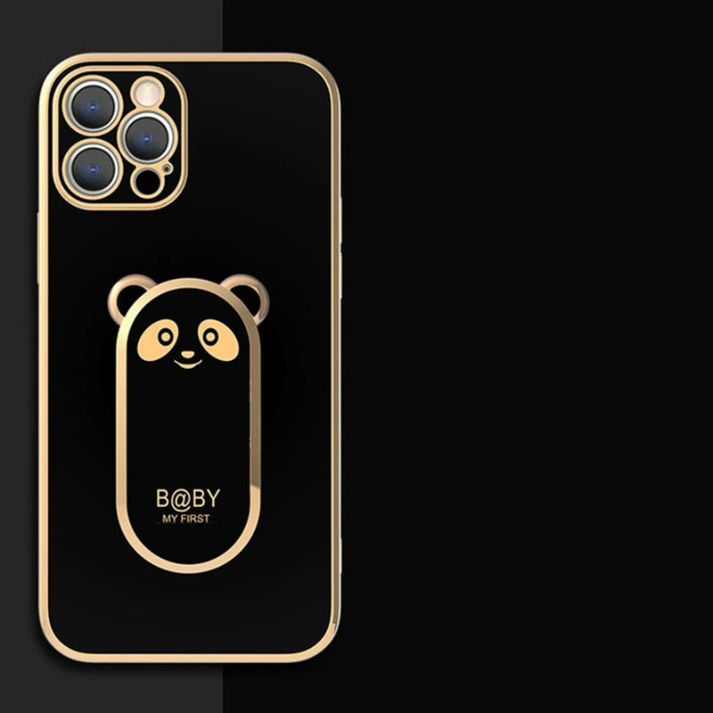 Bear Design Folding Stand Phone Case - Soft Cover Capa