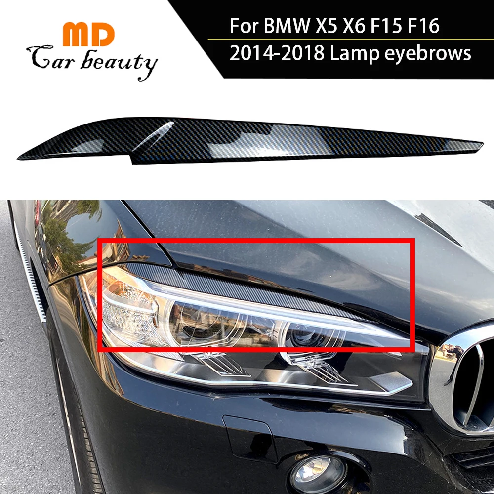 

For BMW X5 X6 F15 F16 Headhlights Cover Trim 2014-2018 Headlight Eyelid Eyebrow Brow Car Front Head Light Lid Lamp