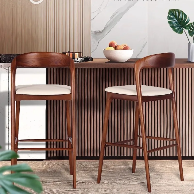 

Relaxing Counter Stool Library Bar Chair Make Up Luxury Nordic Saloon Living Room Bar Chair Wood Party Taburete Alto Furniture