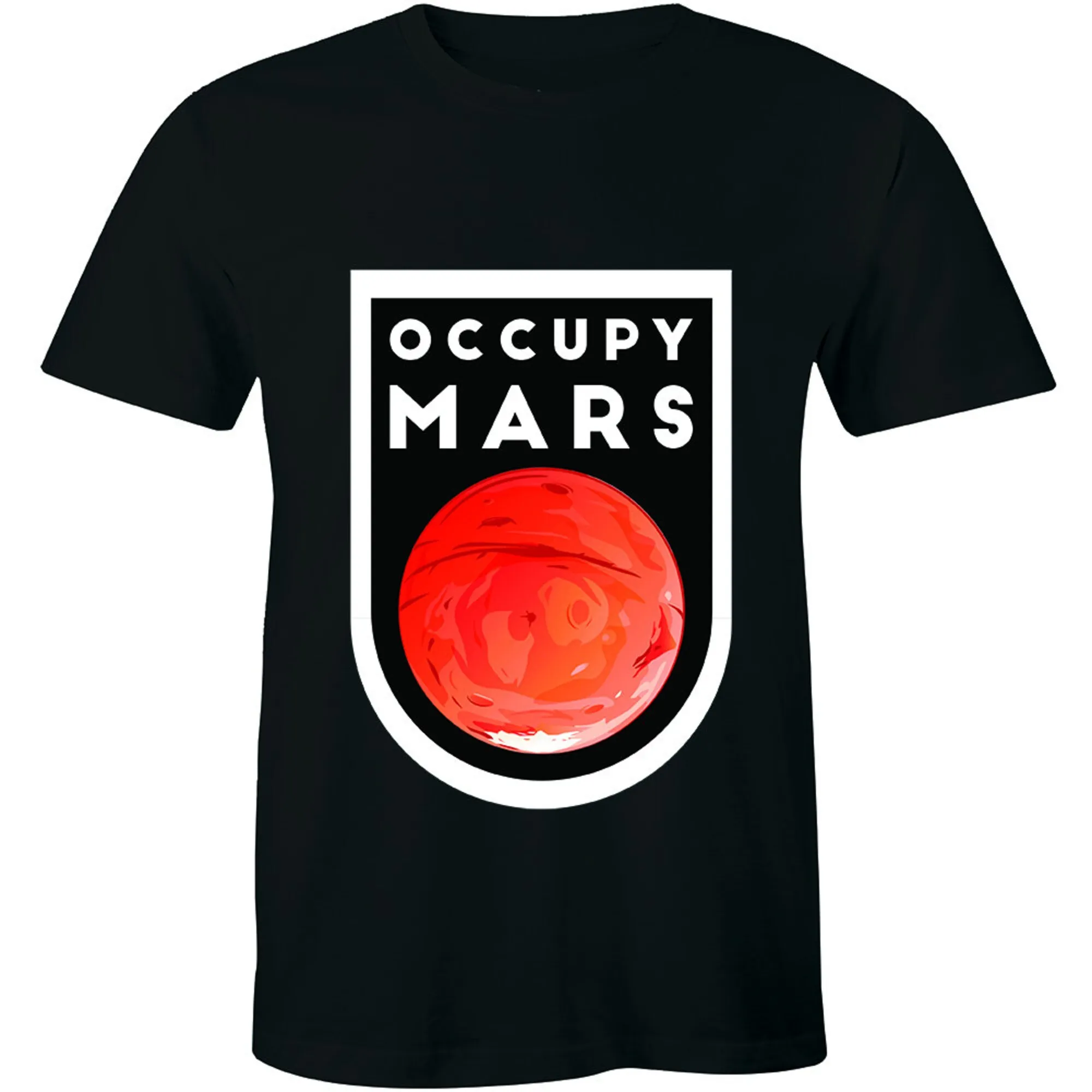 Occupa Mars Shirt Terraform Space Exploration Planets Tee T-Shirt Da Uomo
