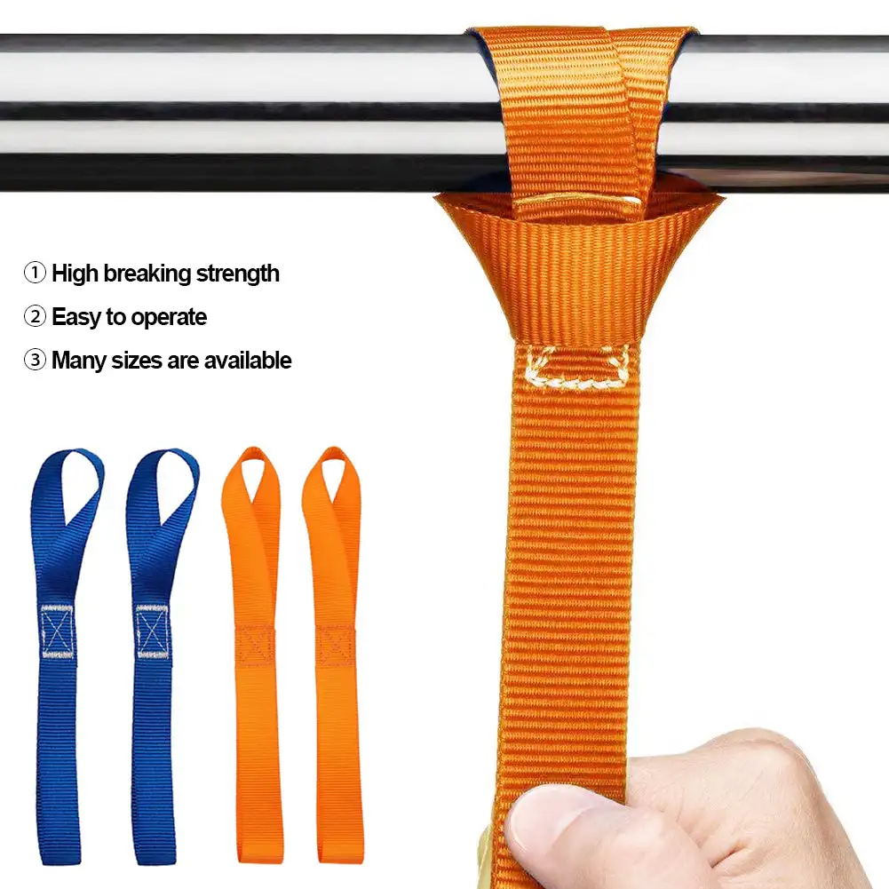 2PCSCarMotorcyclePackingTieDownsLoopStrapTrunkCargoLuggageFixedDurableMutipurpose