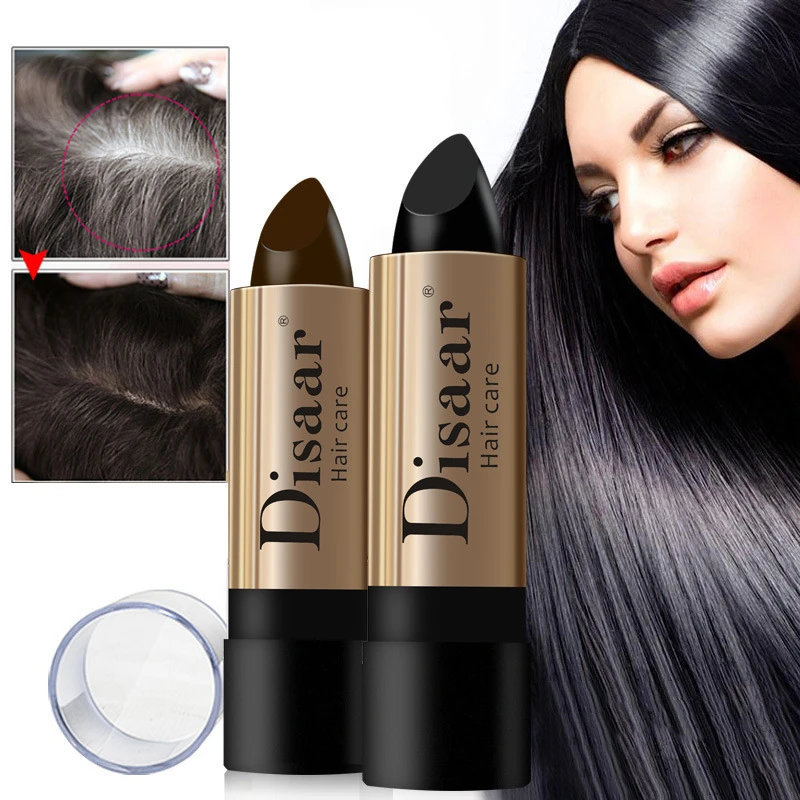 Black Hair Balm Long Lasting Easy To Color Portable Hair Color Modify Cream  Stick Temporary Cover Up White Hair Colour - Hair Chalk - AliExpress