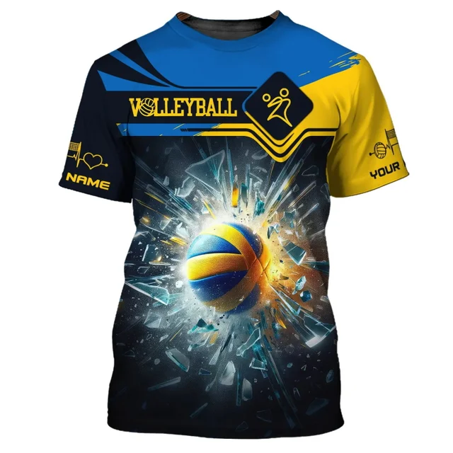Custom Name Volleyball T-Shirt For Men Women New In Oversized Sport Tshirts For Volleyball Team Gift For Volleyball Players 3