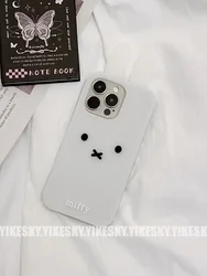 Kawaii Miffy Silicone Anti - Drop Soft Phone Case - Cute Christmas Toy Gift - iPhone 13 Pro (White)