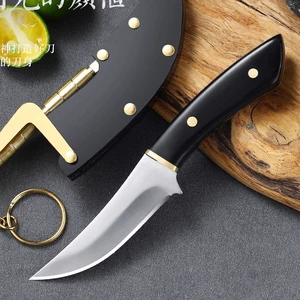 New Black Acrylic Handle D2 Blade Mini Pocket Knife Creative Opening Camping EDC Survival Tool Self Defense Knives