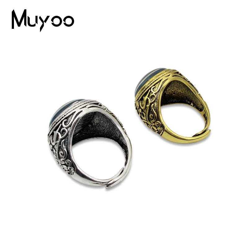 Atheist Atheism Symbol Antique Rings for Men Atheist Logo Glass Cabochon Fashion Dome Rings Handmade Jewelry Vintage Ring 5