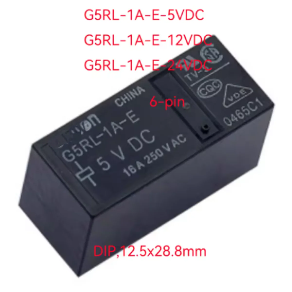 5PCS original G5RL-1A-E DC5 DC12 5V 12V 24V G5RL-1A-E-5VDC G5RL-1A-E-12VDC G5RL-1A-E-24VDC 6-pin normally open 16A Power relay