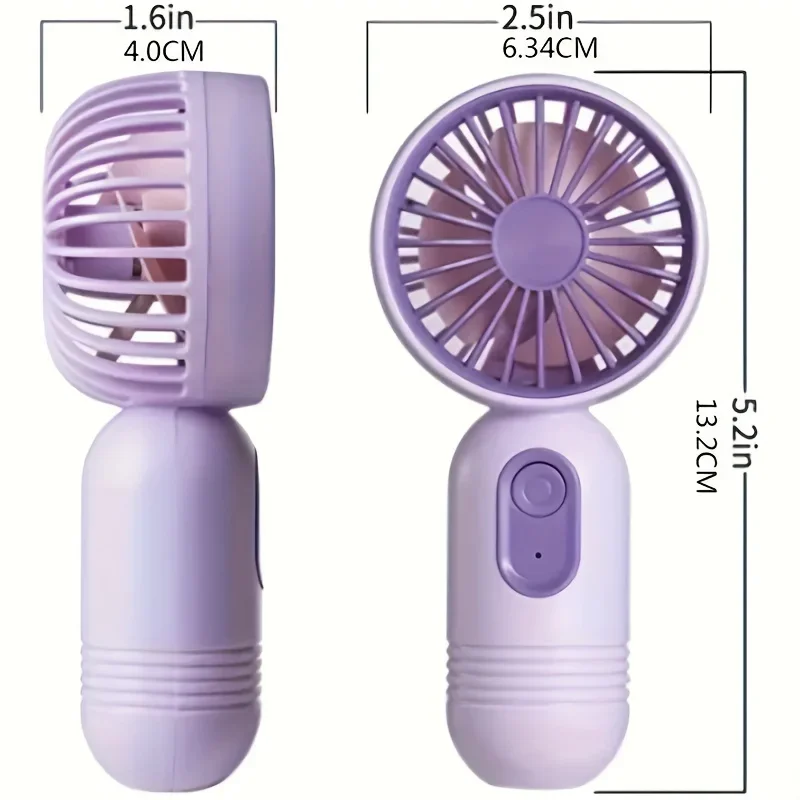 Portable Fan Mini Fan Hand Fan 1pc-USB Rechargeable Mini Portable Fan With Lightweight Handheld Fan Perfect For Office Outdoor Travel And Camping