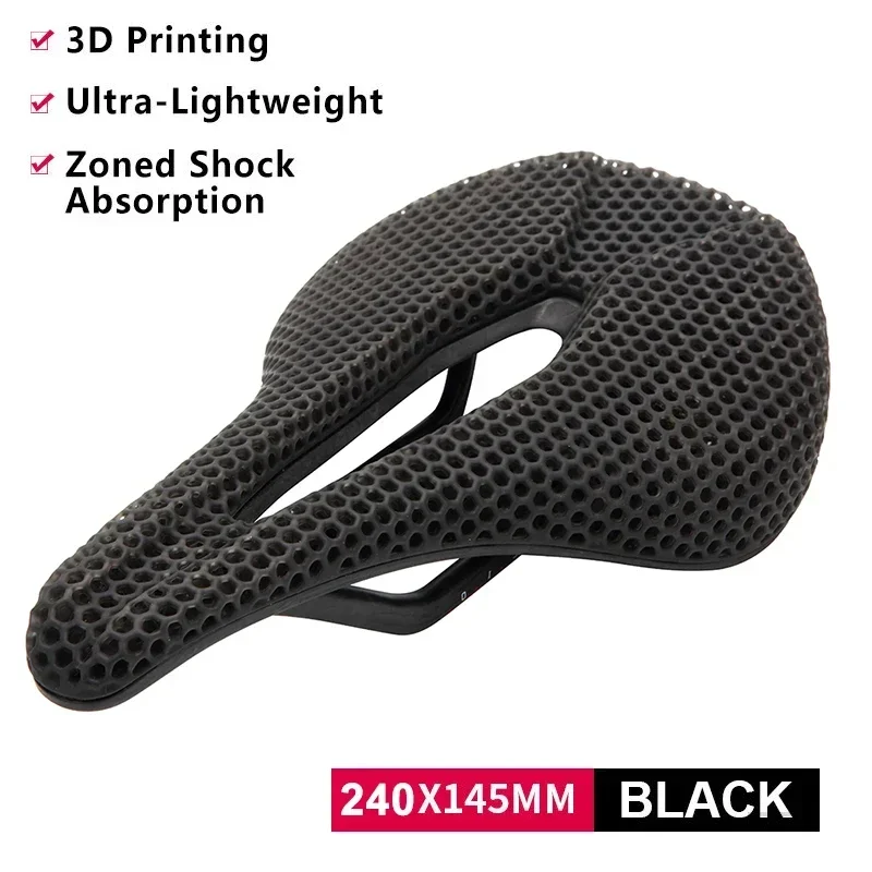 BUCKLOS 3D Printed Bicycle Saddle Full Carbon Fiber Bike Seat Cushion Ultralight Road Mountain Bike Saddle Carbon MTB Seat 6