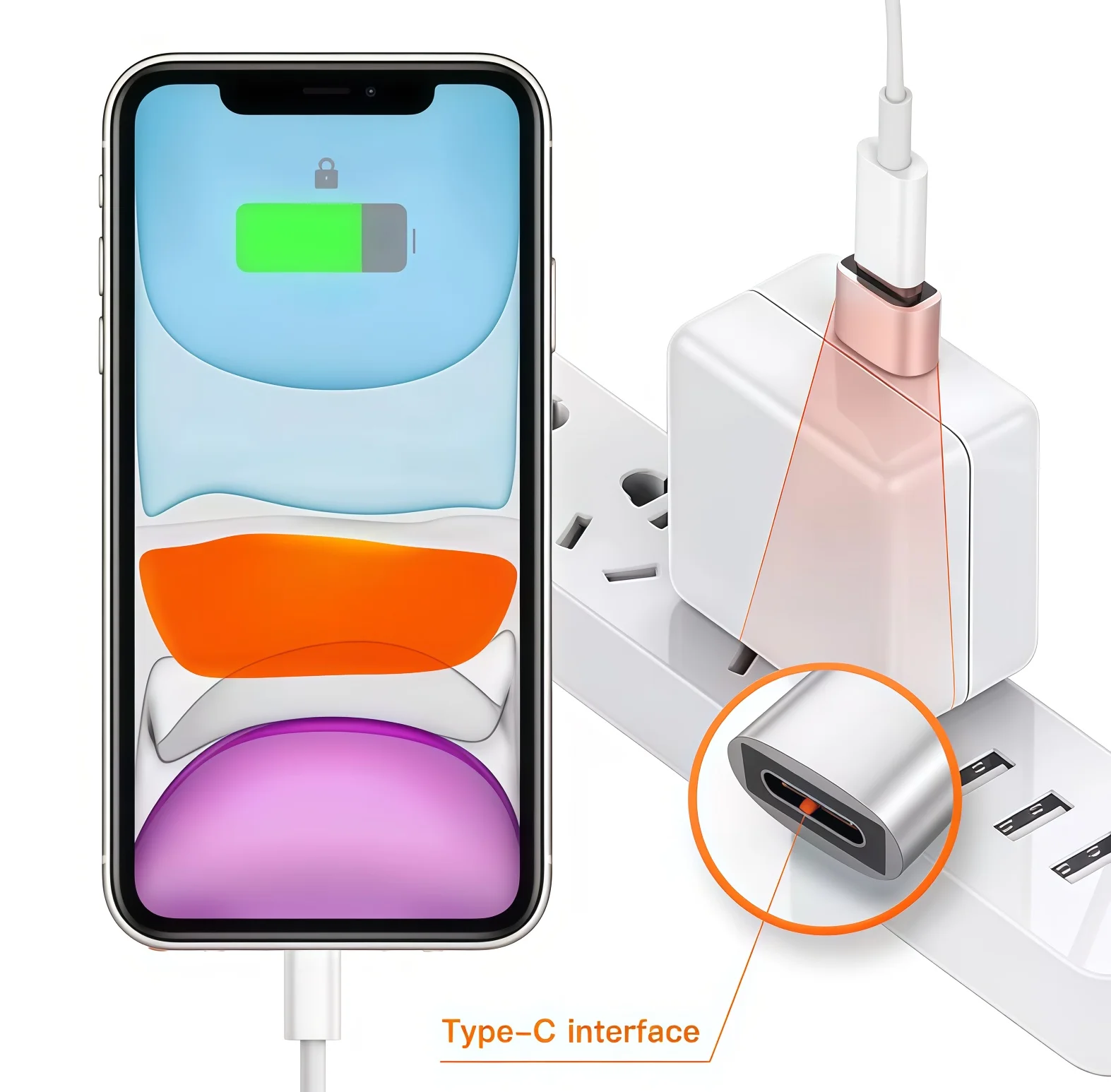 USB-C OTG 어댑터 USB USB-C(남성) - 마이크로 USB Type-C(여성) USBC OTG 커넥터
