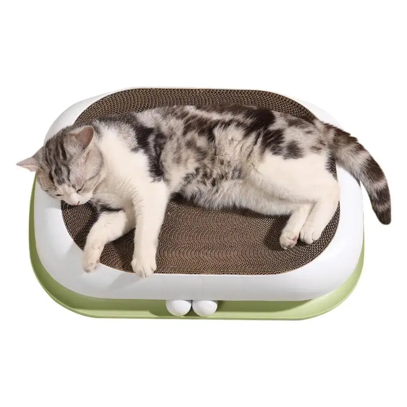 

Cat Scratcher Corrugated Lounge Cat Beds Double Layer Cardboard Bed Couch Double Ball Cat Scratch Pad Bowl Nest For Indoor Cats