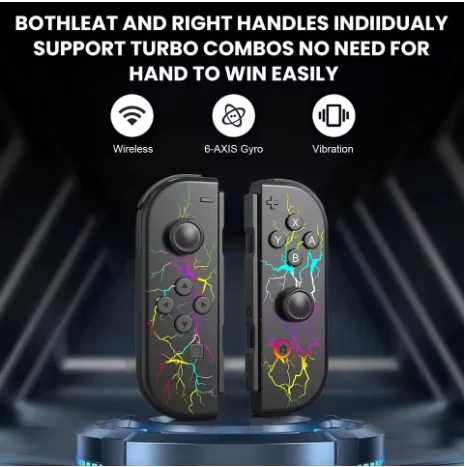 Enhanced Wireless Game Controller with Dual Vibration and Turbo Functions