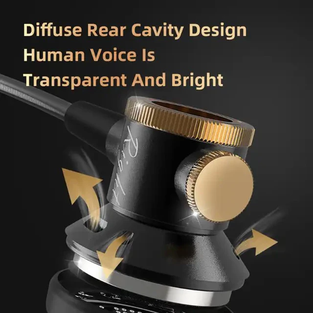 D08 In-Ear Headphones Heavy Bass HiFi Sound Flat Head Earphones Wired Earbuds For Smart Phones Tablet Laptop 6