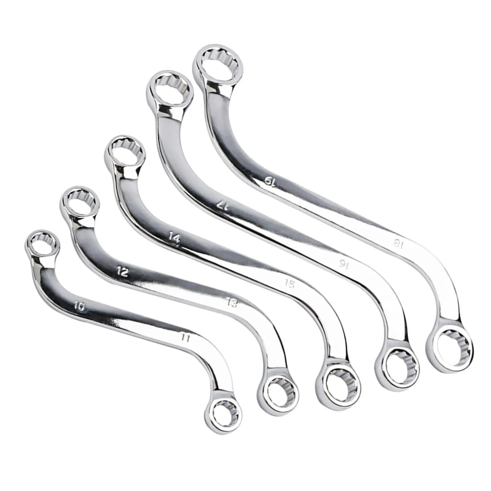 

5 Pieces Multi Functional S Type Wrench Set Double Head Portable Self Tightening