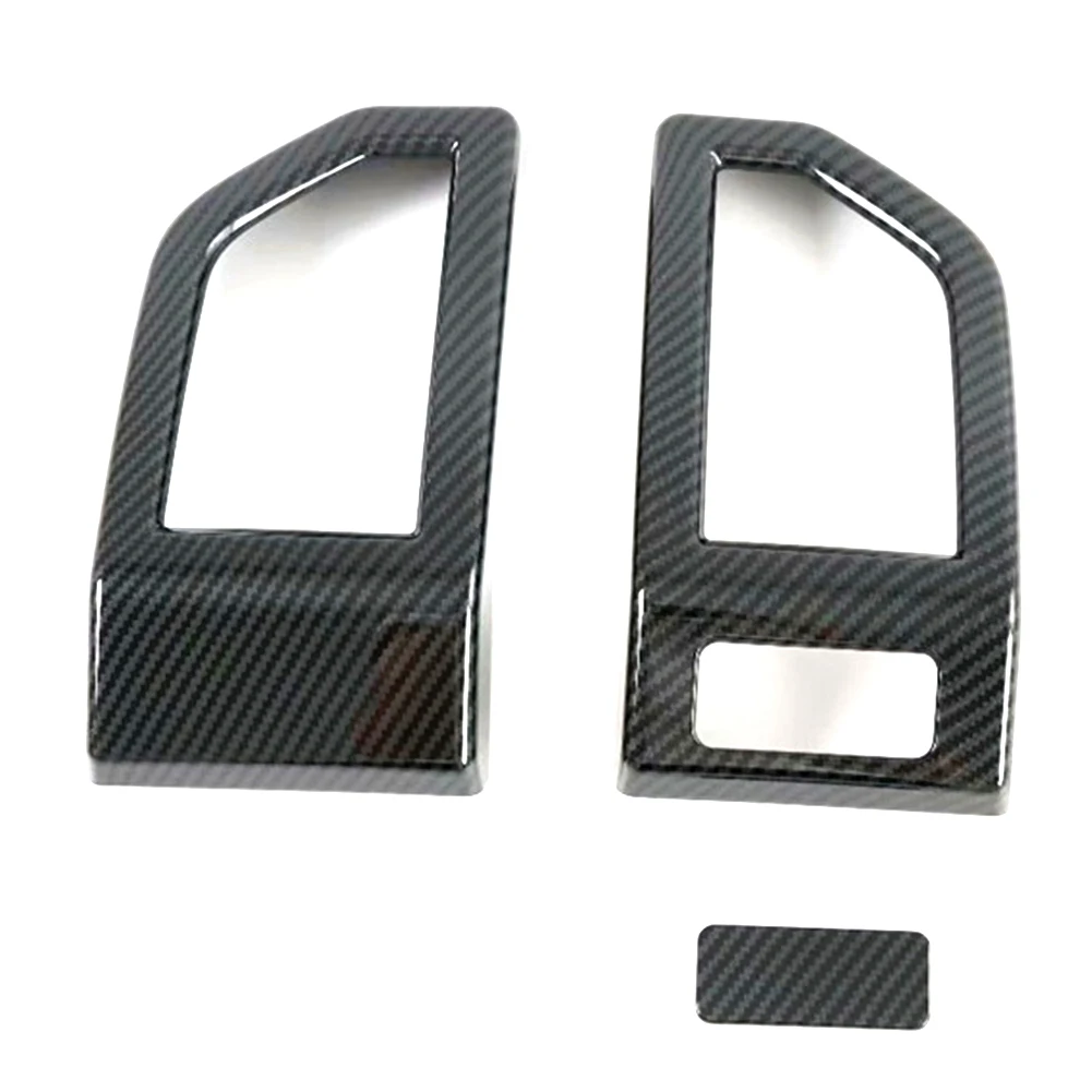 

1 комплект Литой чехол из углеродного волокна для приборной панели вентиляционного отверстия для 15-20 F150 конверсии вентиляционного отверстия для кондиционера левый и правый вентиляционные отверстия