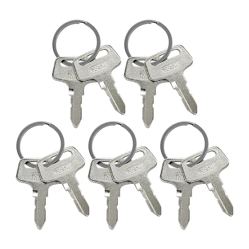 10pcs 점화 키 1900-0916 37410-55150 430-158 쿠보타 트랙터 B1550 B..