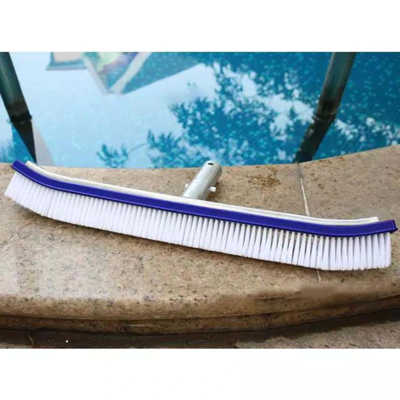 

1 PCS Swimming Pool Spa Cleaning Brush Head Cleaner Broom Bending Tool Swimming Pool Brush Blue